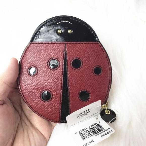 coach ladybug coin purse